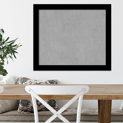 Amanti Art Black Framed Magnetic Board 23x27 Medium Vision Board for use with Magnets, 100% Metal Sheet to Display Items as Office Decor or for Home Organization in mudroom, Kitchen or Kids Room