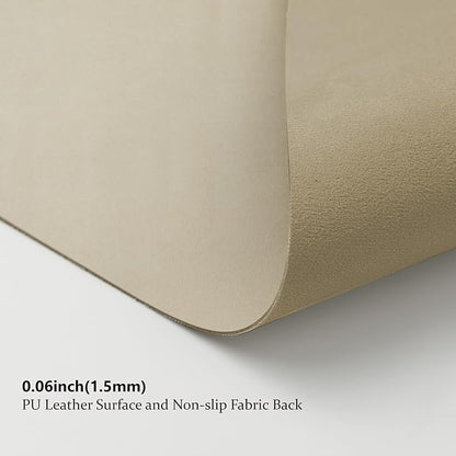 HOMIEAZICOZI Leather Desk Mat - Non-Slip PU Pad for Office and Home Organization Accessories Ideal Large Mouse Mats on Top of Desks (Champagne Gold,36''x 17'') (DPD-CG-L)