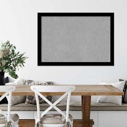Amanti Art Black Framed Magnetic Board 27x39 Large Vision Board for use with Magnets, 100% Metal Sheet to Display Items as Office Decor or for Home Organization in mudroom, Kitchen or Kids Room