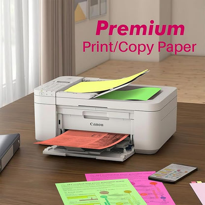 Colored Print&Copy Paper 8.5x11 Inches,180 Sheets 6 Colors Pastel A4 Printer Paper 20 lb/90GSM Colored Multipurpose Computer Pastel Paper for Office Printer School Cutting DIY Kids