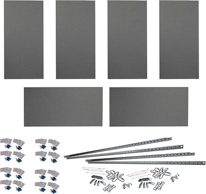 ATS Acoustics Home Office Residential Acoustic Treatment Room Kit Sound Absorbing Acoustic Panel 6 Pack for 50-100 Sq Ft (Warm Grey)