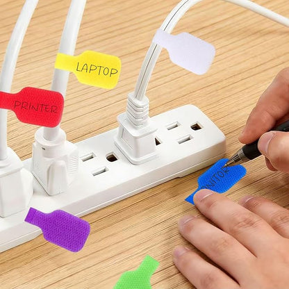 POMELUNE Cable Labels,Multi-Color Write On Cord Label for Cable Management,Organization,Electronics Computers,30 pcs