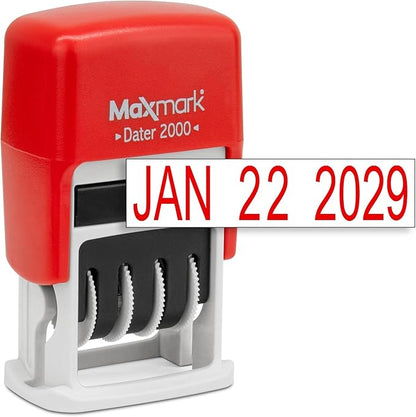 MaxMark 2000 Dater Self Inking Date Stamp - Red