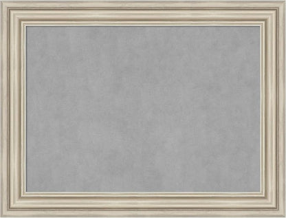 Amanti Art Silver Framed Magnetic Board 26x34 Medium Vision Board for use with Magnets, 100% Metal Sheet to Display Items as Office Decor or for Home Organization in mudroom, Kitchen or Kids Room