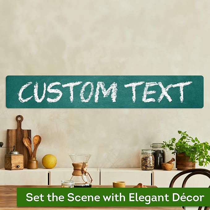 Custom Sign, Custom Street Sign, 11 Font Colors, 13 Font Styles, 4 Hole Options, 22 Sizes, 6x36 Inches, Rust Free DiBound, Fade Resistant, Made in USA by My Sign Center (Chalkboard Black)