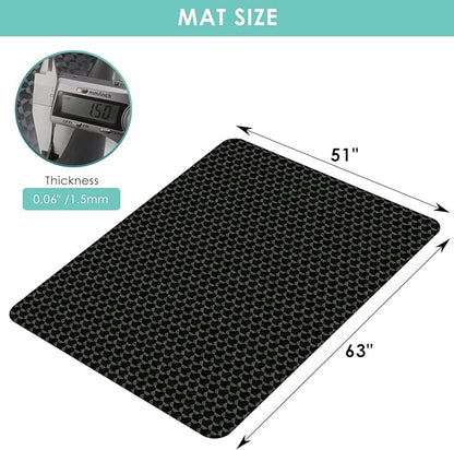 Vicwe Office Chair Mat for Hardwood Floor, 63" x 51" Large Chair Mat, Gaming Chair Mats for Hardwood, Easy Glide for Chairs, Multi-Purpose Floor Protector Desk Chair Mats for Home Office