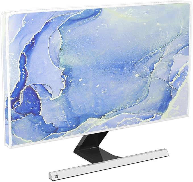 Baocicco Modern Violet Marble Waterproof TV Cover Anti-Static Dustproof Protective Cover for LCD/LED/HD 50, 51, 52 Inch Decorative Monitor Accessories Covers for Television LED LCD OLED TVs Screen