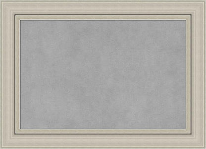Amanti Art Silver Framed Magnetic Board 16x22 Small Vision Board for use with Magnets, 100% Metal Sheet to Display Items as Office Decor or for Home Organization in mudroom, Kitchen or Kids Room