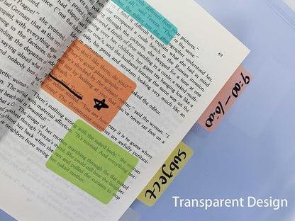 ELII 500 PCS Tabs 2 Inch Book Tabs Sticky Index Tabs,Page Markers File Tabs Self Adhesive, Labels for Pages Notebooks