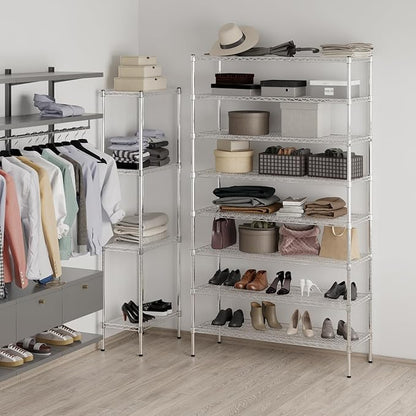 Regal Altair 18" Deep x 48" Wide x 86" Height Wire Shelving Kit | 8-Tier | NSF Commercial Storage Rack Unit