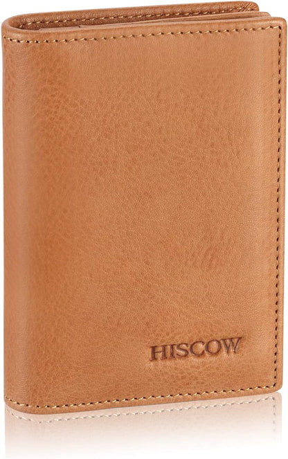 Leather Business Card Case Holder for Men & Women, Italian Calfskin