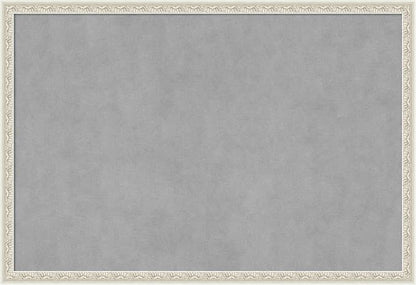 Amanti Art Silver Framed Magnetic Board 26x38 Large Vision Board for use with Magnets, 100% Metal Sheet to Display Items as Office Decor or for Home Organization in mudroom, Kitchen or Kids Room