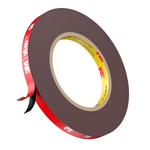 Double Sided Tape, Heavy Duty Mounting Tape Waterproof Foam Tape, 32FT Length, 0.39IN Width for LED Strip Lights, Home/ Office Decor, Made of 3M VHB Tape