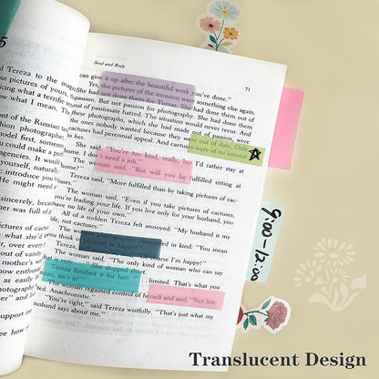 ELII 900 PCS Book Tabs 2 Inch Sticky Index Tabs, Colored Page Markers Repositionable Tags Reading Tabs Self Adhesive Tape Flags for Books, Binders, Notebook and File Folders