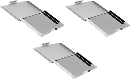 Stephanie Imports Set of 3 Slim & Minimalist Metal Business Card Holder Unisex Case (Silver Large Oval)