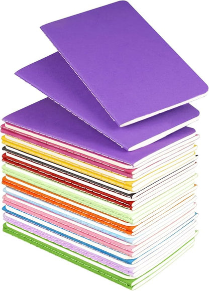 Lzerking Small Lined Notebooks Bulk 36 Pack Mini Pocket Notepads Journal Set-12 Bright Colors, 3.5 x 5.5 Inches, 30 Sheets/60 Pages, Can Be Used as Conference and Party Giveaways