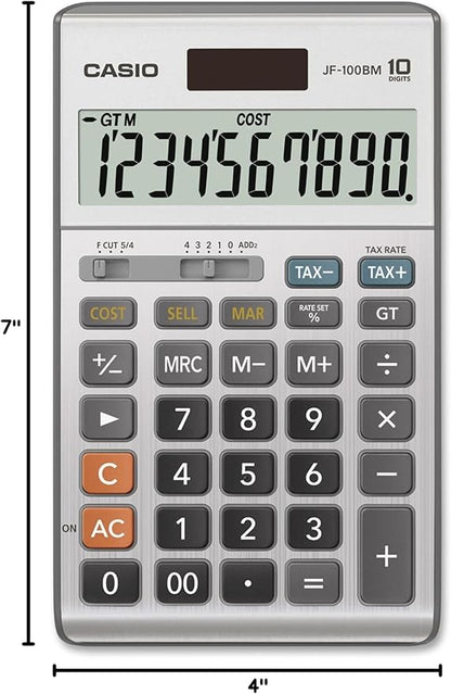 Casio Inc. JF-100BM Standard Function Calculator,Multicolor, 4 1/4 x 6 7/8