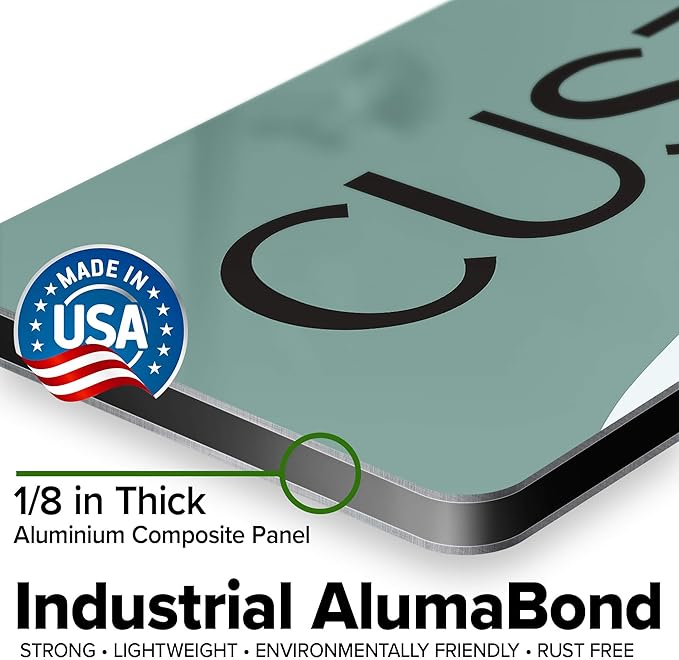 Custom Sign, Custom Street Sign, 11 Font Colors, 13 Font Styles, 4 Hole Options, 22 Sizes, 6x24 Inches, Rust Free DiBound, Fade Resistant, Made in USA by My Sign Center (Minimalist)