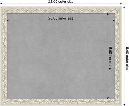 Amanti Art Silver Framed Magnetic Board 18x22 Small Vision Board for use with Magnets, 100% Metal Sheet to Display Items as Office Decor or for Home Organization in mudroom, Kitchen or Kids Room