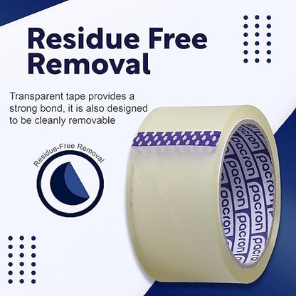 Clear Packing Tape - 24 Heavy-Duty Wrapping Tape - 110-Yard Length, 2640 Total Yards 2.88-Inch Wide Strong Adhesive Rolls for Moving Boxes, Office Packaging, Storage Organization & Warehouse Shipping