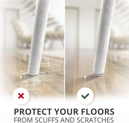 Felt Furniture Pads X-PROTECTOR - 48 Premium Felt Pads Floor Protector - Chair Felts Pads for Furniture Feet Wood Floors - Best Furniture Pads for Hardwood Floors - Protect Your Hard Floors! (White)