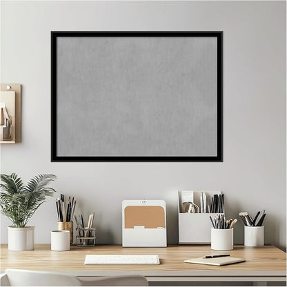 Amanti Art Black Framed Magnetic Board 19x25 Medium Vision Board for use with Magnets, 100% Metal Sheet to Display Items as Office Decor or for Home Organization in mudroom, Kitchen or Kids Room