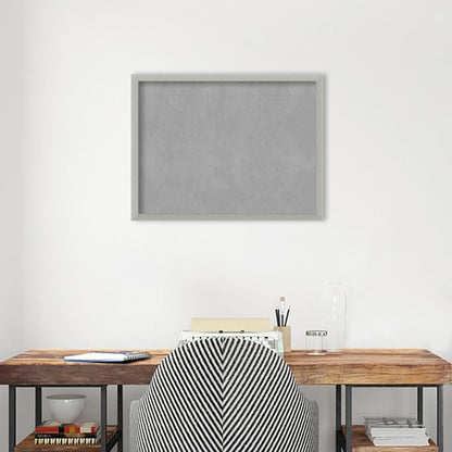 Amanti Art Silver Framed Magnetic Board 20x26 Medium Vision Board for use with Magnets, 100% Metal Sheet to Display Items as Office Decor or for Home Organization in mudroom, Kitchen or Kids Room