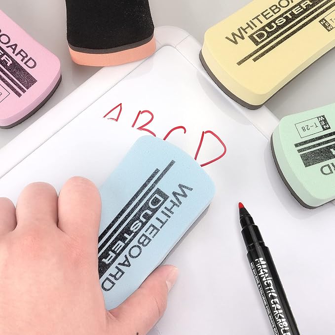 Tamaki 6 Pack Dry Erasers for White Board Magnetic Whiteboard Eraser, Whiteboard Erasers for Kids Classroom, Pastel Color