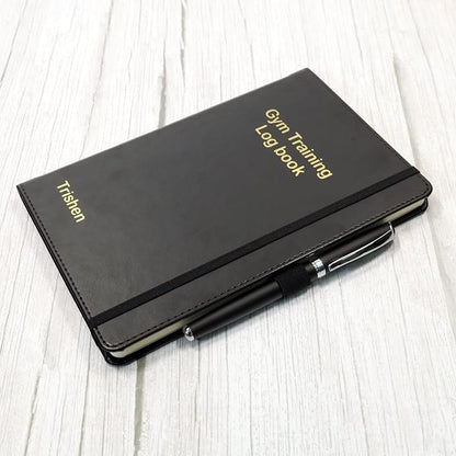 CustomDesign.Shop Personalized Custom Premium Hardcover A5 Notebook | Design A Truly Unique Journal | Gold Embossed Gift Idea (Black)