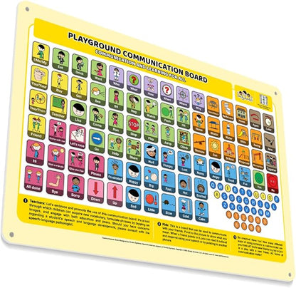 Outdoor Rated Plastic School Playground Communication Board - Weather-Proof Inclusive Communication Aid for Autism & Inclusive Play