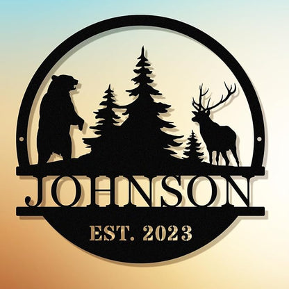 Personalized Metal Signs for Outdoor, Personalized Family Name Sign, Custom Signs, Custom Metal Name Sign, Last Name Sign,Christmas Gifts