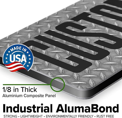 Custom Sign, Custom Street Sign, 11 Font Colors, 13 Font Styles, 4 Hole Options, 22 Sizes, 6x18 Inches, Rust Free DiBound, Fade Resistant, Made in USA by My Sign Center (Diamond Metal)