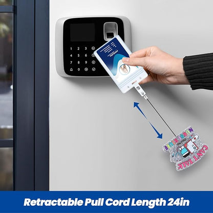 Can't Talk Doing Nurse Stuff Funny Nurses Badge Reel, Retractable ID Card Badge Holders, Medical Badge Clip for ER ED ICU RN LPN LVN Nursing Student Night Shift Nurse Ambulatory Care Clinics Surgical