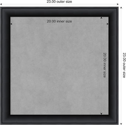 Amanti Art Black Framed Magnetic Board 23x23 Medium Vision Board for use with Magnets, 100% Metal Sheet to Display Items as Office Decor or for Home Organization in mudroom, Kitchen or Kids Room