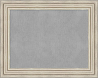 Amanti Art Silver Framed Magnetic Board 24x30 Medium Vision Board for use with Magnets, 100% Metal Sheet to Display Items as Office Decor or for Home Organization in mudroom, Kitchen or Kids Room
