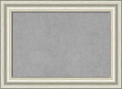 Amanti Art Silver Framed Magnetic Board 22x30 Medium Vision Board for use with Magnets, 100% Metal Sheet to Display Items as Office Decor or for Home Organization in mudroom, Kitchen or Kids Room