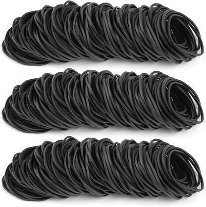 MOWPOG 700 Pcs Rubber Bands, Size #16 Reusable Elastic Rubber Band for Office Supplies File Folders, Home Packaging, Crafts DIY Bundling, Multipurpose (Black)
