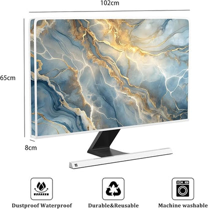 Baocicco Gold Blue Waterproof Screen TV Cover 40, 41, 42, 43 Inch Modern Full Body Covers for Television Screen Panel Case TV Sleeve Compatible with Television LCD LED PC, Desktop and Home TV