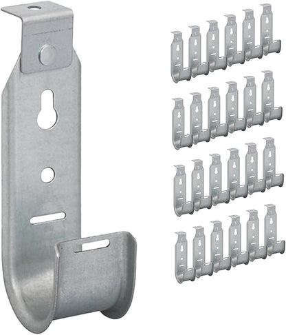 ICC Ceiling Mount J Hook 1 5/16” Without Retainer Clip – Galvanized Steel Cable Management Hooks for Hanging Cable - Rust-Resistant, EIA and TIA Compliant - 1 5/16 Inch 25 Pack