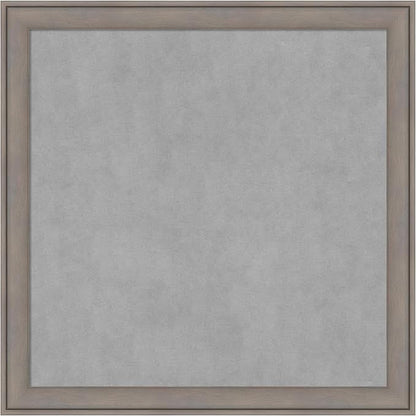 Amanti Art Grey Framed Magnetic Board 27x27 Medium Vision Board for use with Magnets, 100% Metal Sheet to Display Items as Office Decor or for Home Organization in mudroom, Kitchen or Kids Room