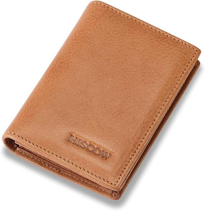 Leather Business Card Case Holder for Men & Women, Italian Calfskin