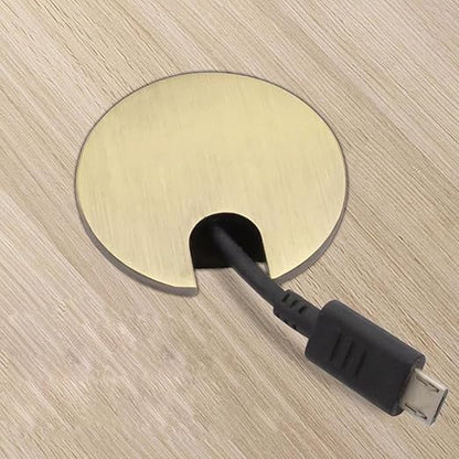 TuTuYa 4PCS Desk Grommet, Bronze Desk Grommet 1-3/8 Inch(35mm) Desk Cable Grommet Desk Cable Hole Covers with Hole Saw, Ideal Solution for Office and Home Table Cable (Bronze,1-3/8 Inch)