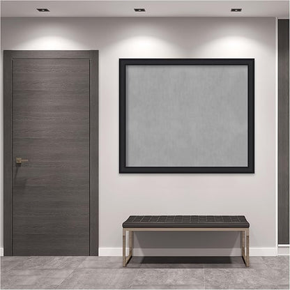 Amanti Art Black Framed Magnetic Board 45x53 Oversize Vision Board for use with Magnets, 100% Metal Sheet to Display Items as Office Decor or for Home Organization in mudroom, Kitchen or Kids Room