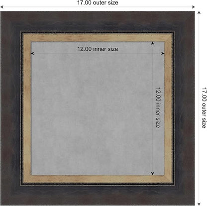 Amanti Art Black Framed Magnetic Board 17x17 X-Small Vision Board for use with Magnets, 100% Metal Sheet to Display Items as Office Decor or for Home Organization in mudroom, Kitchen or Kids Room