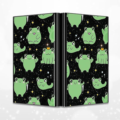 BWEGRHE Slim Credit Card Holder, Princess Frog RFID Blocking Metal Wallet for Men & Women, Aluminum Minimalist Hard Case Pocket-Sized Business Cards Organizer (Fits Up to 10 Cards)