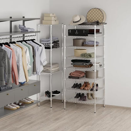 Regal Altair 24" Deep x 30" Wide x 74" Height Wire Shelving Kit | 8-Tier | NSF Commercial Storage Rack Unit