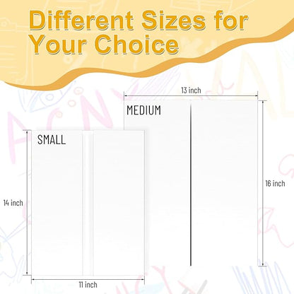 AKONEGE 3Pcs Small Trifold Poster Board, 21 x 14 inches White Tri Fold Poster Boards Corrugated Presentation Board Science Fair Display Boards for School Fun Projects, Exhibitions and Business