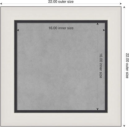 Amanti Art Silver Framed Magnetic Board 22x22 Small Vision Board for use with Magnets, 100% Metal Sheet to Display Items as Office Decor or for Home Organization in mudroom, Kitchen or Kids Room