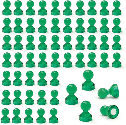 MHDMAG Magnetic Push Pins Powerful Push Pin Magnets for Fridge Whiteboards Calendars Maps in School & Office Pack of 60,Green