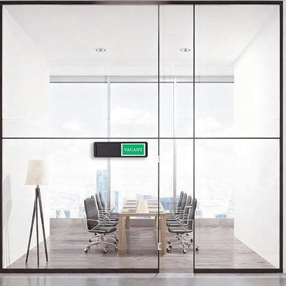Vacant Occupied Door Sign, Sliding Room Status Indicator Privacy Door Sign for Office, Restroom, Conference Room, Home, Hotel, Hospital (Black)
